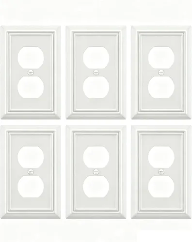 Vista 30 de Switch Plates Outlet Covers, 1-Pack Metal Wall Plate, Black Finish Midsize 1 Toggle 1 Decorator Combo Wall Plate, Ideal for GFCI Outlets, Light