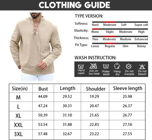 Vista 6 de Camisa medieval renacentista pirata para hombre, manga larga, vikinga, gótica, steampunk, Halloween, cosplay, fiestas
