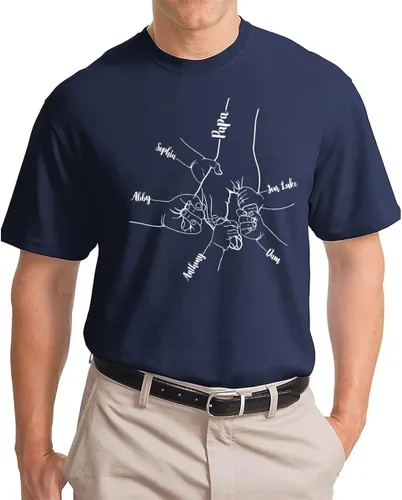 Vista 2 de Camisa personalizada para abuelo, papá, nietos con nombre, regalos personalizados para papá y papá, regalos para el día del padre, abuelo.