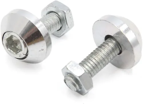 Vista 3 de uxcell 4 piezas de aleación de aluminio de tono plateado universal coche motocicleta placa decorativa tornillo