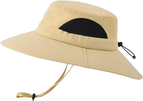 Vista 8 de Surblue Sombrero de sol para mujeres/hombres, sombrero de pesca con protección UV UPF 50+ sombrero de pescador de ala ancha Gris claro