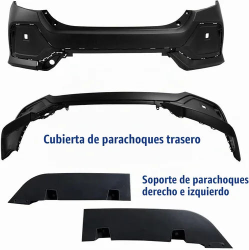 Vista 2 de Kit de piezas de carrocería trasera para Honda Civic Type R Style 2016-2018 Juego de parachoques trasero