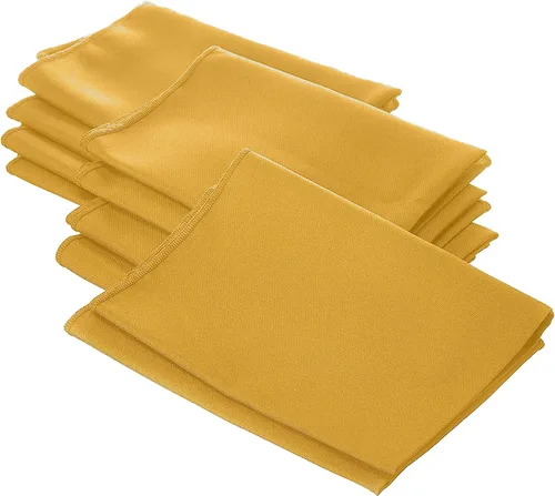 Vista 51 de LA Linen Paquete de 10 servilletas de popelina de poli, servilletas de tela suave, servilletas lavables y reutilizables, servilletas de mesa