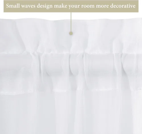 Vista 11 de MIULEE Cortinas Transparentes Laterales para Puerta Francesa con Filtrado de Luz, Tratamiento de Ventana, 2 Paneles de 25 x 40 Pulgadas con Beige