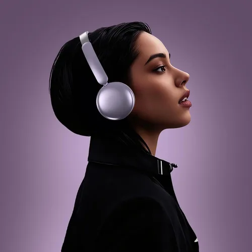 Vista 4 de LORELEI Q60 - Audífonos inalámbricos Bluetooth sobre la oreja, ligeros, micrófono incorporado, 40 horas de duración de batería, modo de graves