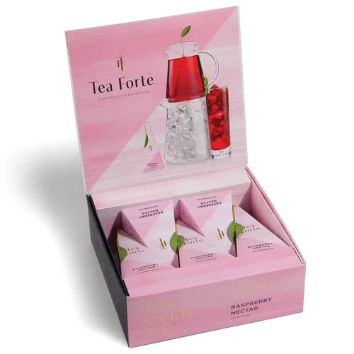 Vista 23 de Tea Forte Tea Over Ice Blue Mint Nectar - Mezcla Premium de té helado de hierbas orgánicas sin cafeína, 5 bolsas de té con infusor piramidal hechas