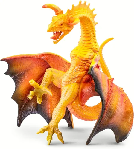 Vista 5 de Safari Ltd. Figura de dragón de lava, figura detallada de modelo de plástico de 7.5 pulgadas, divertido juguete de fantasía para niños, niñas