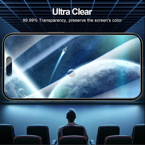 Vista 217 de NEW'C Paquete de 3 protectores de pantalla de privacidad para iPhone Air/iPhone 17 Air (6.5 pulgadas), película de vidrio templado antiespía