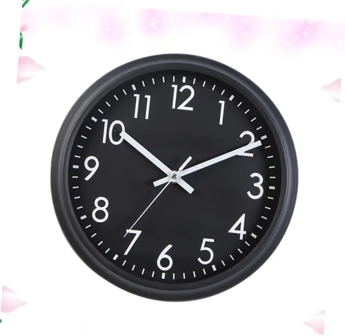 Vista 5 de Amosfun Reloj de pared silencioso redondo de 10 pulgadas con pilas Reloj de cuarzo para sala de estar dormitorio