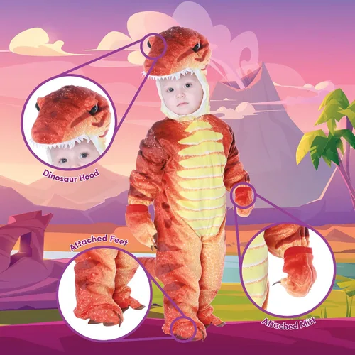 Vista 3 de T-Rex bebé Costume