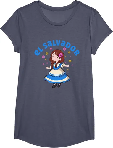 Vista 14 de Camiseta de mujer hispana con bandera salvadoreña de El Salvador Orgullosa, Negro