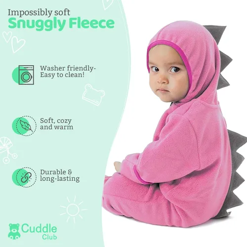 Vista 77 de Enterizo de vellón para bebé, rómper de una sola pieza con capucha para niños, ropa para exteriores, chaqueta infantil