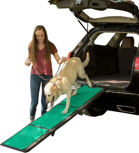 Vista 7 de Rampa Pet Gear de 3 partes de 71 in, Rampa para perro extra amplia de 200 lb, Negro/Gris (Black/Gray, not carpeted)