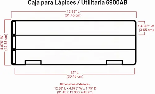 Vista 3 de ArtBin caja traslúcida para lápices o herramientas.