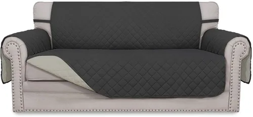 Vista 60 de Easy-Going - Funda reversible para sofá, resistente al agua, con varillas de espuma y correas elásticas, protector de muebles para mascotas y perros