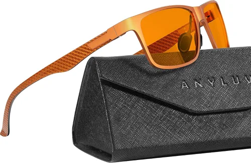 Vista 20 de ANYLUV Blue Light Glasses Men, Relieve Eyestrain and Eye Protection, Al-Mg Metal Computer Blue Light Blocking Glasses