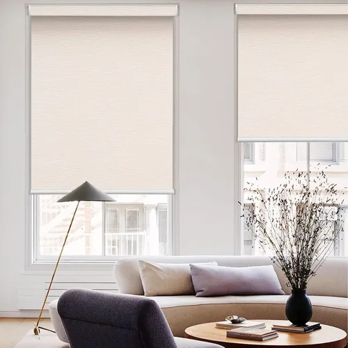 Vista 7 de MYshade Persianas enrollables opacas de tamaño personalizado para ventanas de interior, persianas enrollables sin cordones para el hogar y la beige