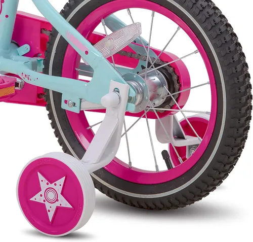 Vista 6 de JOYSTAR Paris Girls Bike for Ages 3-8 Years Old, 14 16 18 20 Inch Kids Bike with Training Wheels, Basket and Handbrake, Multiple