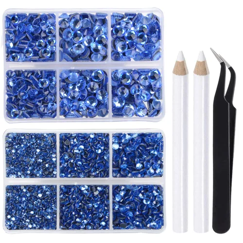 Vista 35 de LPBeads 10000 unidades de diamantes termoadhesivos SS6 amatista con parte trasera plana, gemas de diamantes de imitación de cristal redondas