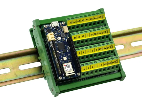 Vista 9 de Placa del módulo de ruptura del bloque de terminales del tornillo del montaje en carril DIN para Arduino MKR.