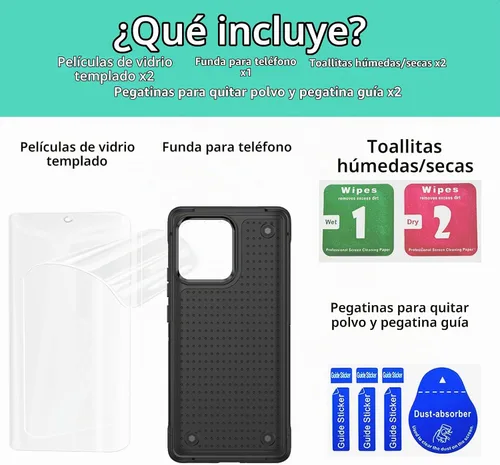 Vista 3 de Jeylly Funda para Motorola Edge Plus 2023 con protector de pantalla HD