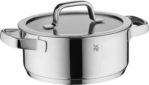 Vista 8 de WMF Compact Cuisine - Juego de cacerolas de inducción de 5 piezas con tapa de cristal, acero inoxidable Cromargan pulido, juego de ollas