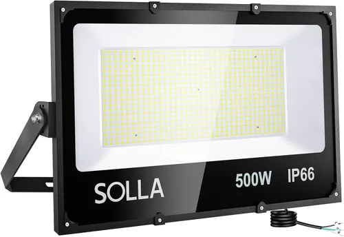 Vista 16 de SOLLA Paquete de 2 luces LED de 100 W, 10000 lm 3000 K, luz de inundación exterior blanca cálida, lámpara de inundación para interiores