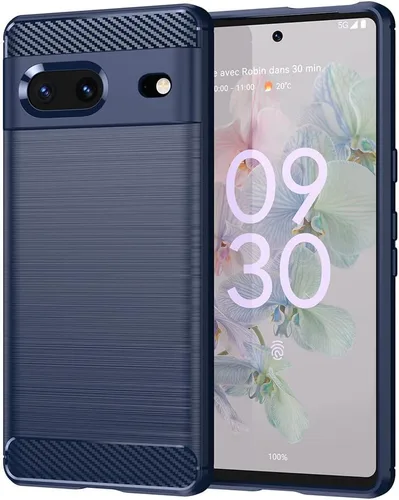 Vista 7 de Funda para Google Pixel 6A, Google Pixel 6A, funda de TPU de fibra de carbono suave de silicona protectora antiarañazos, a prueba de golpes, funda