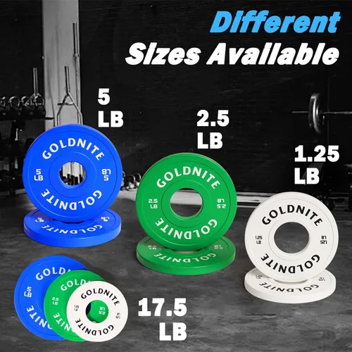 Vista 7 de Juego de Placas de Cambio 1.25LB 2.5LB 5LB Juego de Placas de Peso Fraccionario Placas Bumper Olímpicas para Entrenamiento Cruzado Inserto de Acero