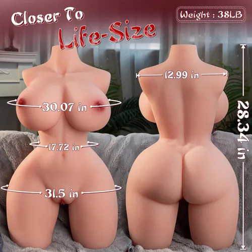 Vista 8 de Muñeca sexual de tamaño real de 38 libras para hombres, muñeca sexual femenina realista, masturbador masculino con pechos grandes suaves, culo