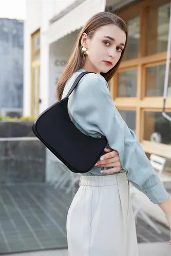 Vista 3 de CYHTWSDJ Bolsos de hombro para mujer, lindo bolso de mano con cierre de cremallera