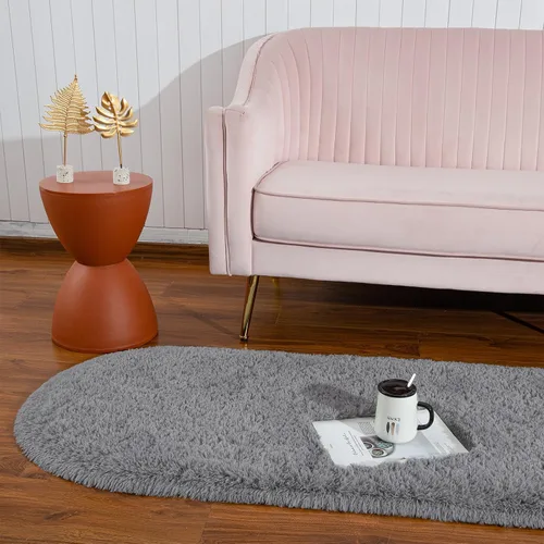Vista 4 de Softlife Alfombras Esponjosas para Dormitorio, Alfombra de Área Peluda Bonita para Niñas y Niños Habitación de Bebé Decoración del Hogar, 2 x 5 Pies