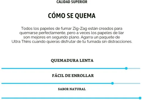 Vista 5 de ZIG-ZAG Papel de liar 1 ¼ ultrafino (6 folletos) - 32 hojas cada uno - Papel de liar de combustión lenta