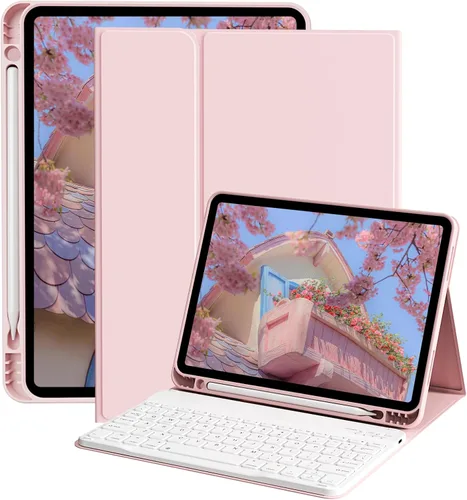 Vista 14 de kenke Funda para iPad de 9ª/8ª/7ª generación con teclado de 10.2 pulgadas Gris