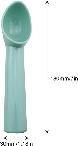 Vista 4 de Cucharas de plástico para helado, cucharas de frutas, cuchara de melón, sandía, accesorios de cocina, 4 colores (gris, rosa, azul, rosa)