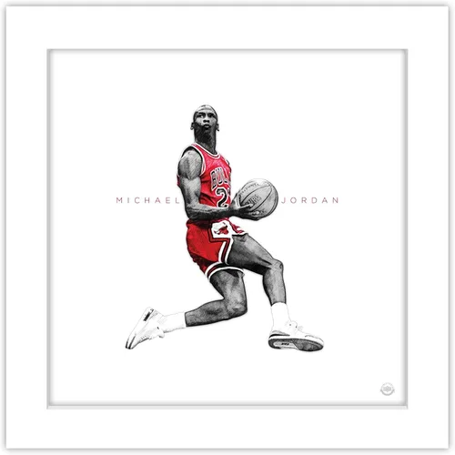 Vista 9 de Trends International Gallery Pops Michael Jordan - Póster de pared icónico de Jordania, 12 x 12 pulgadas, versión de marco negro