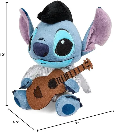 Vista 7 de Disney Lilo and Stitch - Mono coleccionable brillante Elvis Stitch de 8 pulgadas, figura de peluche Phunny Kidrobot