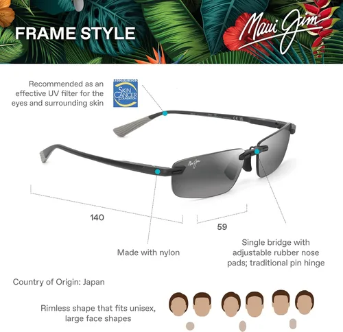 Vista 6 de Maui Jim Gafas de sol rectangulares Ilikou