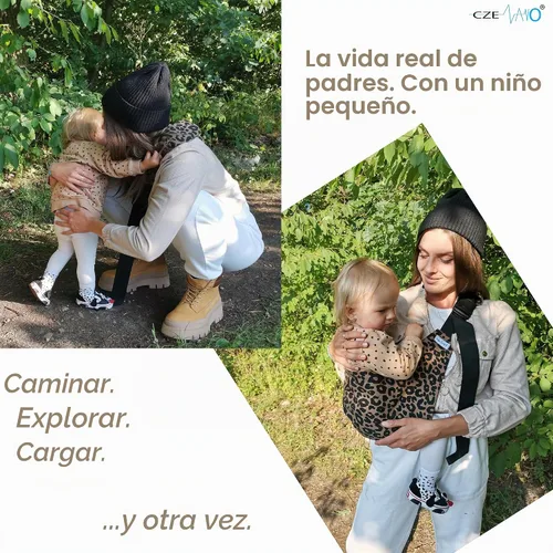 Vista 3 de Portabebés ajustable de algodón para llevar a la cadera para llevar cortos, de poner y quitar rápidamente, 10 a 45 libras (8 meses a 4 años)