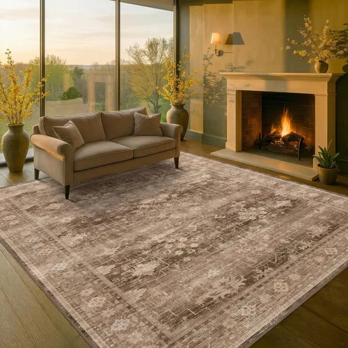 Vista 149 de Hazo Haus – Alfombra pequeña para entrada, cocina o baño, antideslizante con base de goma, resistente a las manchas y a la decoloración, diseño