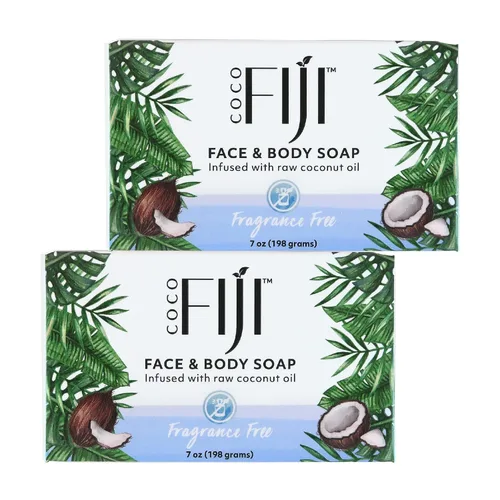 Vista 26 de Barra de jabón Coco Fiji para cara y cuerpo infundida con aceite de coco orgánico, Awapuhi Seaberry, aceite esencial, jabón natural para hidratar