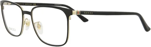 Vista 2 de Gucci Gafas de diseñador de moda transparentes para hombre negro