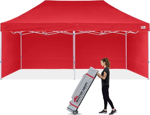 Vista 14 de MASTERCANOPY Carpa Plegable Resistente con Paredes Laterales (10x15, Blanco)