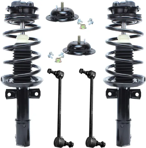 Vista 30 de Detroit Axle - Kit de 4 piezas de puntales delanteros para Toyota Highlander 2001 2002 2003, enlaces de barra antivuelco estabilizadores y puntales