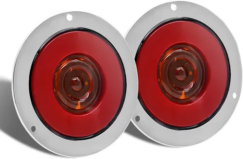 Vista 15 de Kit de luces LED para remolque, kit de luces LED redondas para remolque, luces traseras LED redondas, luces traseras de freno para remolque, camión