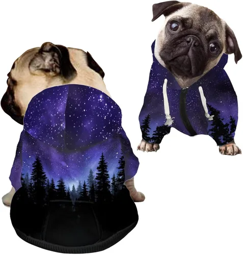Vista 24 de Howilath Sudaderas con la bandera estadounidense para perros medianos, abrigo de invierno con diseño de pata de cachorro, ropa cálida con capucha