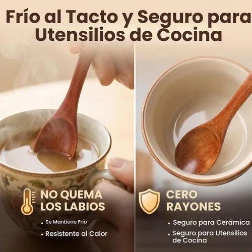 Vista 4 de HANSGO 12 unidades de cucharas de madera pequeñas, cuchara de 5 pulgadas para miel, té, café, mermelada, baño, azúcar, sales, especias, condimentos