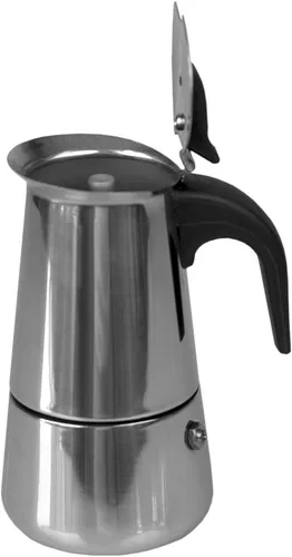Vista 7 de Home Basics EM00248 - Máquina de café expreso de acero inoxidable de 2 tazas, color plateado
