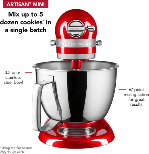 Vista 4 de KitchenAid Paquete de mini batidora de pie artesanal con rodillo de pasta y cortador