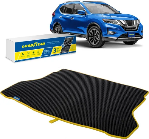 Vista 13 de Goodyear Forro de tapete de carga de ajuste personalizado para Honda CR-V 2012-2016 – Forro de maletero resistente, forma de diamante, equipaje